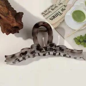 호피 리본 집게핀 유니크 머리핀 데일리 여성 헤어