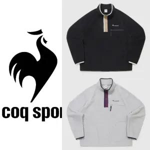 [롯데백화점]르꼬끄 유니 플리스 우븐믹스 루즈 하프집업 QQ423LFSO3