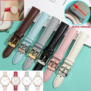 카시오 시민 화석 DW 스트랩 12mm 18 여성용 블루 핑크 레드 소프트 소 가죽 시계 밴드 용 퀵 릴리스