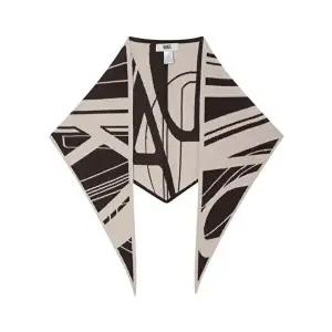 [닥스 여성]닥스 여성 브라운 로고프린트 울캐시미어혼방 머플러  (DLMU5D004W2)