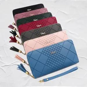 가죽 장지갑 큰 수납 여성용 분리수납 손목걸이 지갑 (WFK2VBN)