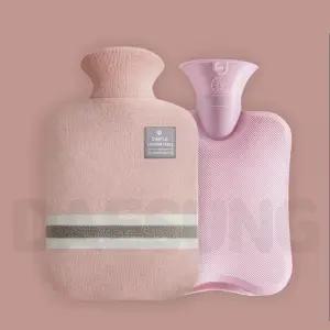 듀오라이프 보온 물주머니 2L + 라이트핑크 커버 세트 찜질팩 핫팩 온수 온열 주머니 마개형 빙침