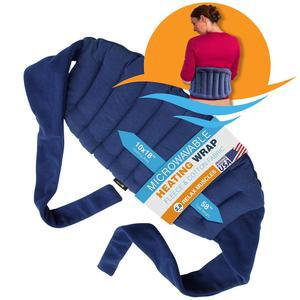 써니베이 전자레인지 히팅 패드, 목, 어깨, 무릎 또는 허리 을 위한 전자레인지용 촉촉한 핫 쿨 빈백 랩, 고정 스트랩, 10x18인치 난방 공간, 2.8파운드, 58인치