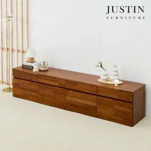 [저스틴퍼니처]리얼 멀바우 원목 수납 거실장(2000)