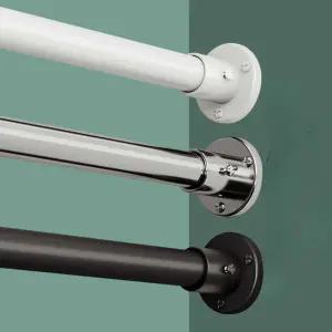 긴타공커튼봉 긴커튼압축봉 압축 블랙 타공 직경 화이트 4m