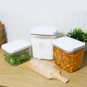 밀폐용 가루 세제통 캡슐보관함 원터치 소분통 3size