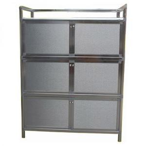 스테인레스 주방 수납장 업소용 찬장 자외선차단제 알루미늄 스테인리스 그릇 2층 50x35x80 01 스틸