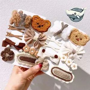 [콩심팥심]귀엽고 실용적인 헤어핀 9P 다양한 스타일 작은집게핀 잔머리고정핀