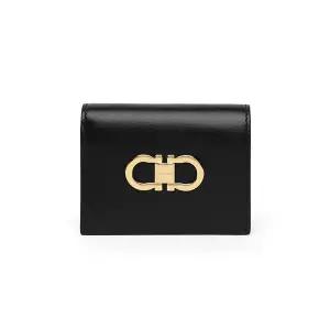 페라가모 간치니 컴팩트 지갑 블랙 플레임 레드 220627 770769