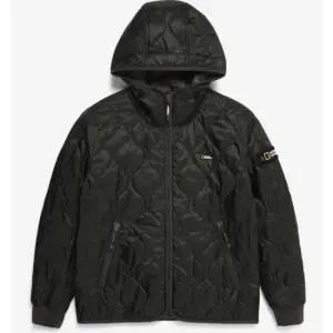 [롯데백화점]내셔널지오그래픽 배색 포인트 퀼팅 후디 점퍼 N224UPD040