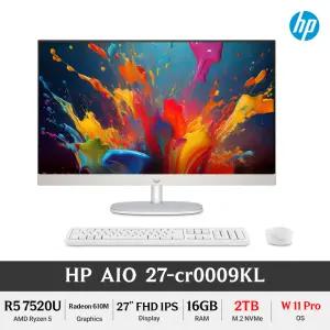 HP AIO 27-cr0009KL (NVMe 2TB/Win11 Pro) Ryzen5 DDR5 사무용 저렴한 27인치 올인원 일체형PC