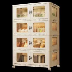 투명접이식다용도수납장 이동식 접이식 투명 대용량