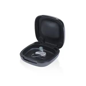 와이덱스 휴대용 보청기 케이스 블랙 대형 정사각형 - 충격방지 쿠션내장 배터리 보관칸 정품