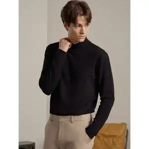 [하프클럽/울시]남성 듀스텍스 DEUX TEX 모크넥양면기모셔츠_블랙 APWSTS24W20MBK