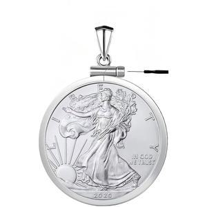 게루이비 스털링 실버 1온스 보더 스크류 탑 코인 보더는 직경 40.6mm 두께 2.98mm에 적합하며 코인은 포함되지 않습니다