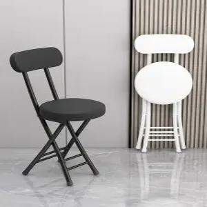 접이식 소형 원형 의자 휴대용 등받이 책상 간이 스툴