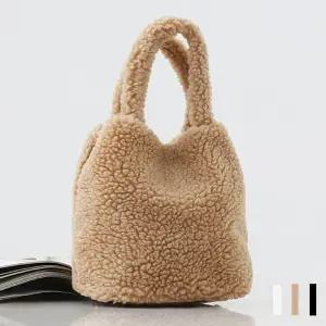 [블루마켓]귀여운 여성 뽀글이 양털 부드러운 털 토드백 여성숄더백 여성가방 미니토트백 에코백 크로스백