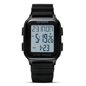 LN LENQIN 남성 디지털 시계 초박형 미니멀리스트 스포츠 방수 남성용 야외 손목시계 LED 백라이트 타이머 알람 날짜