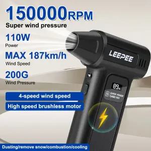 호환  자동차 청소 블로워 도구 강력 헤어 드라이어 2025 신형 터보 제트 팬 M9 눈 제거 전기 에어 더스터