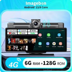 카플레이 모니터 이미지본 10 26인치 4G 안드로이드 13 차량용 8코어 ADAS 무선 오토 미러링크 다기능 블랙박스