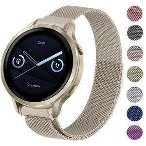 가민 베뉴4 41mm 2S 3S 비보액티브 4S용 18MM 마그네틱 밀라니즈 스트랩 포러너 265S 255S용 팔찌 밴드