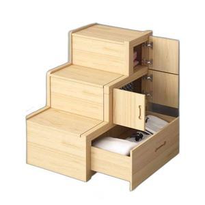 원목 계단 수납장 정리 슬림 2층 보관함 무도장형 100 통나무 사다리 100cm