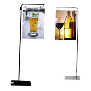 POP 거치대 집게 철제 안내 t자형 스탠드 제작 A4 A3