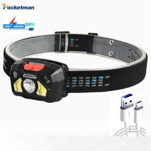 하이라이트 LED 유도 헤드라이트, 다기능 ABS 방수 듀얼 스위치, 강력한 헤드 야외 휴대용 헤드램프