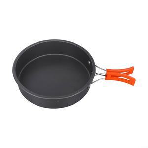 에미프 캠핑 프라이팬 야외 접이식 논스틱 조리기구 세트 알루미늄 요리 냄비 프라이팬, 여행용 하이킹 피크닉용 휴대용 가방 포함 (소형)
