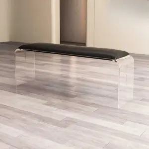 투명 벤치 아크릴 의자 카페 대기실 미드센츄리 스툴