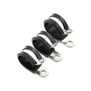 R형 304 스테인레스 스틸 고무 라이닝 P 클립 파이프 클램프 케이블 장착 호스 고정 브래킷