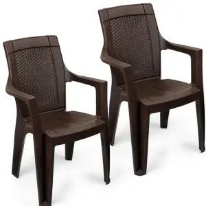 야외용 의자 팔걸이 편의점 라탄 테라스 의자 야외 인테리어 플라스틱 휴식용 스터디 조립식 사무실