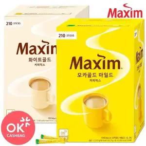 맥심 모카골드마일드 210T 화이트골드 210T