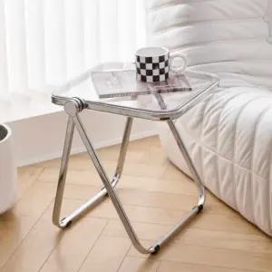 아크릴 접이식 테이블 인테리어 탁자 틈새 투명 티테이블 카페