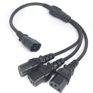 고 IEC 320 C14 수 플러그 - 3XC13 암 Y형 분배기 전원 코드, 3 x C13, 250V/10A C
