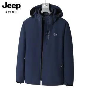 JEEP SPIRIT 가을 겨울 남성 방풍 방수 탈부착 가능 두터운 재킷