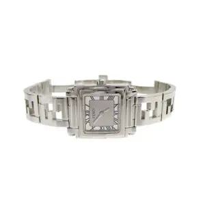 사각 프레임 시계 실버 6000L