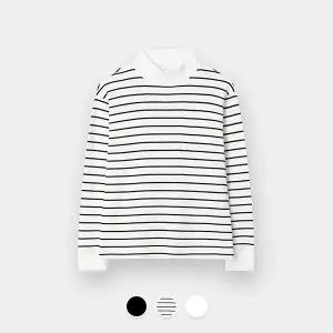 [지오다노주니어] 03025931 기모 목넥 긴팔 티셔츠