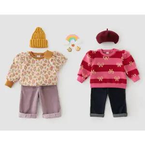 [베베르망] (아동)여아배색퍼프니트[티셔츠BFKC729B]