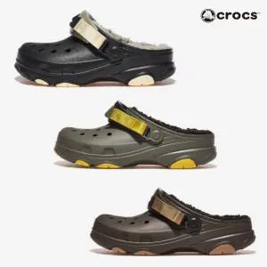 크록스정품 남여공용 겨울 털크록스 털슬리퍼 털슬라이드 털실내화 방한화 3종택1