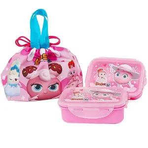 [골드스마일]브레드이발소 블라썸 2단 도시락 조리개가방세트