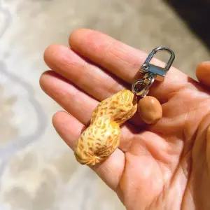 고품질 땅콩모양 키링 열쇠고리 키홀더 부착 귀여운 깜찍한 특이한 (WFFTSPS)