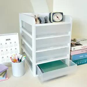 아이 학습지 정리! 데스크오거나이저 A4 미니서랍장 서류정리함 책상정리함 3단 4단
