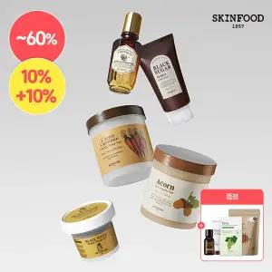 [스킨푸드][혜택가15,910원][총70매] 당근 카밍 워터패드 60매+(증정)패드10매+감자푸드마스크20g