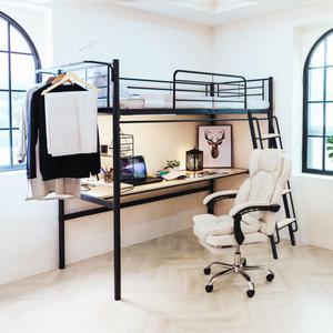 일루일루 코모드i 올인원 책상형 벙커침대 프레임 철제 수납 선반 성인 학생 2층