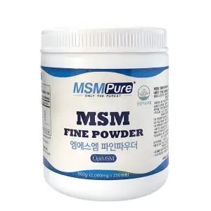 카라헬스 엠에스엠퓨어 MSM식이유황 500g 분말 캡슐 글루코사민관절연골건강영양제가루