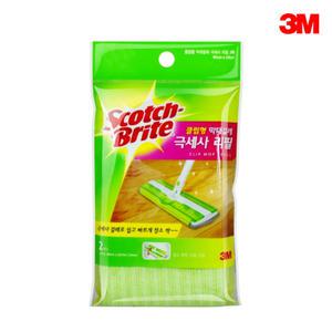 3M 스카치브라이트 클립형 막대걸레 극세사 리필 2매