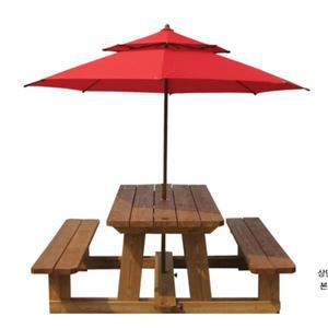 [이베스타] 개방형 원목야외테이블세트/1200/1500/1800사이즈