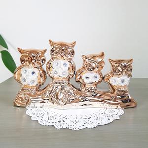 골드큐빅 부엉이소품/금장 부엉이장식품/부와행운의상징 부엉이소품/인테리어소품/장식소품