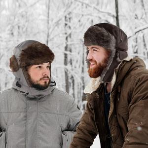 아일렌 따수운 남성 방한모자 겨울 털 군밤 귀달이모자